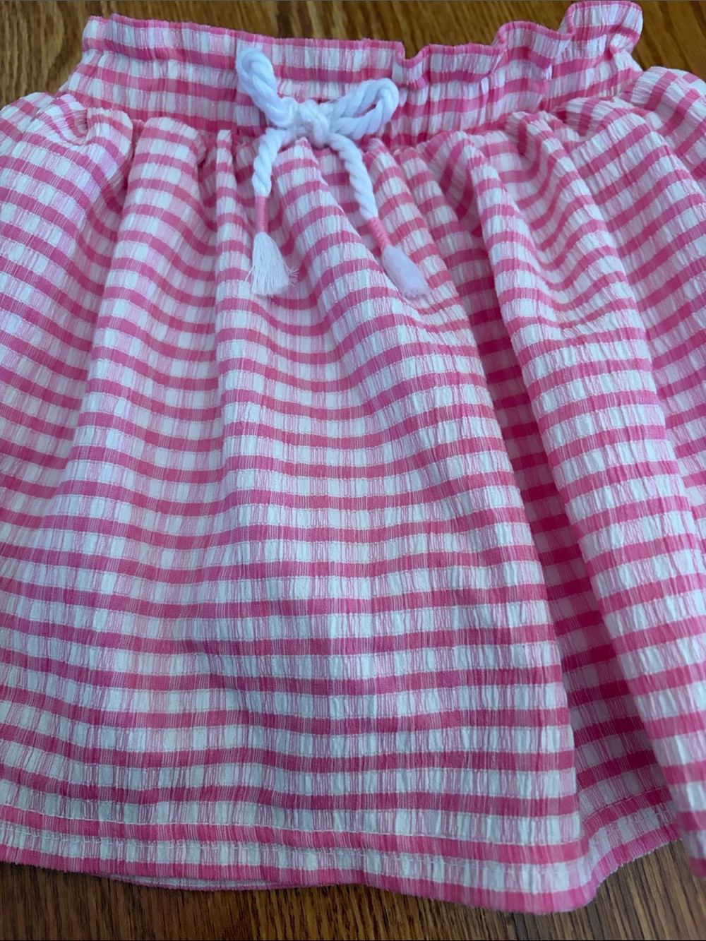 Garanimals Pink & White Gingham Drawstring Skirt
